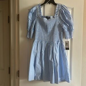 Everlily blue gingham dress, size large